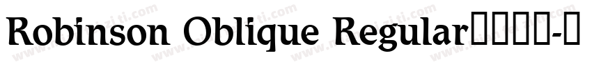 Robinson Oblique Regular字体下载字体转换